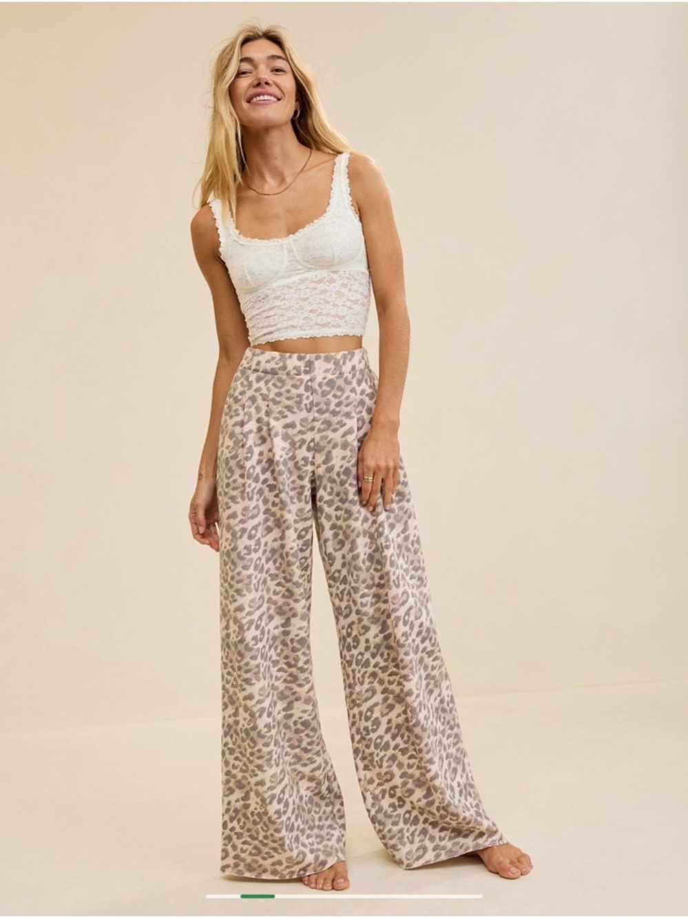 aerie Street Trouser Leopard Wide Leg Sweatpants